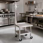 Thumbnail image #2 for Duke Manufacturing 593A-3030 Stainless Steel Mixer Stand, Open Base, Adjustable Undershelf, 30 x 30 x 29 in
