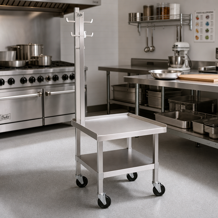 Product image #2 for Duke 30" x 30" Stainless Steel Mixer Stand with Adjustable Undershelf