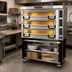 Thumbnail image #2 for PizzaMaster PM 923ED 3-Deck Electric Pizza Deck Oven with Hearth Stone Baking Surface, IQControl, and Oven Stand