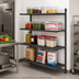 Thumbnail image #2 for Cambro Camshelving Basics Plus 4-Tier Add-On Vented Polymer Shelving Unit, 24 x 60 x 72 Inches, Brushed Graphite