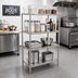 Thumbnail image #2 for John Boos Stainless Steel Dry Storage Shelving Unit with 4 Adjustable Shelves, 42 x 18 x 72 Inches