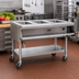 Thumbnail image #2 for Eagle Group Portable Sealed Well Electric Hot Food Table with 4 Wells, Open Base, 208V