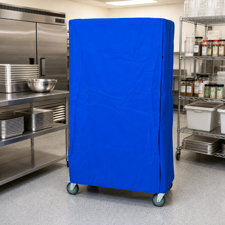 Product image #2 for Quantum Wire Cart Cover, 18 x 60 x 74 Inch, Blue 400 Denier Nylon with Velcro Flap