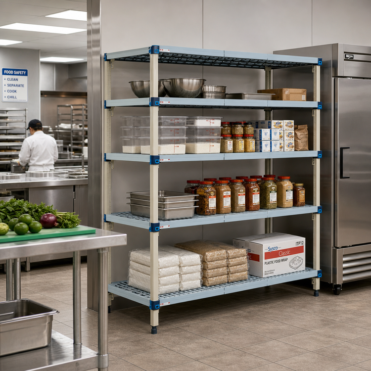 Product image #2 for MetroMax Q 72 Inch x 24 Inch x 63 Inch 4-Shelf Add-On Polymer/Wire Shelving Unit