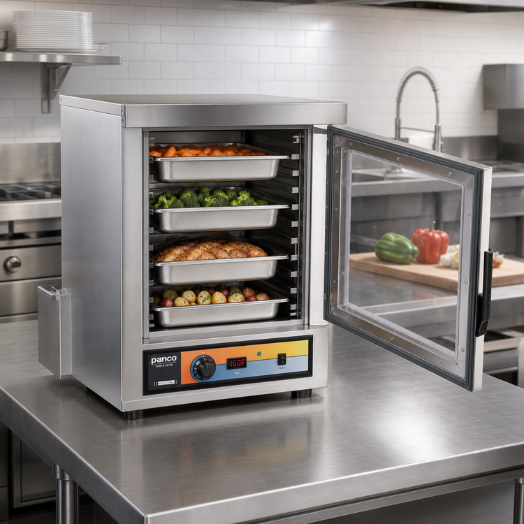 Product image #2 for Panco Extended Undercounter Heated Holding Cabinet with Clear Polycarbonate Door