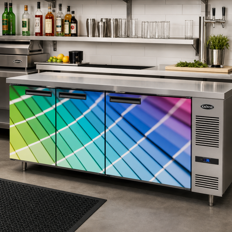 Product image #2 for Krowne Front-Only Vinyl Wrap for 60-Inch Backbar Cooler