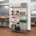 Thumbnail image #2 for Quantum WR86-2442C Chrome Wire Shelving Starter Unit, 42"W x 24"D x 86"H, 4 Shelves, 4 Posts