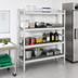 Thumbnail image #2 for Fermostock 4-Tier Stationary Starter Shelving Unit with Removable Polymer Inserts, 42W x 22D x 83H