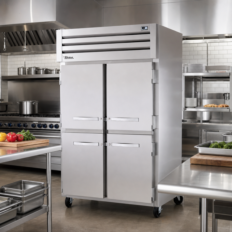 Product image #2 for True SPEC SERIES Two-Section Pass-Thru Heated Holding Cabinet with Stainless Steel Half Doors