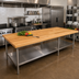 Thumbnail image #2 for John Boos Appalachian 96-Inch x 38-Inch Blended Rail Edge Grain Oak Island Countertop, 1-1/2-Inch Thick, Varnique Finish