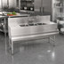 Thumbnail image #2 for Spec-Bar Three-Compartment Underbar Sink Unit with Left Drainboard, 60 x 24 x 37 Inches