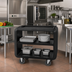 Thumbnail image #3 for Cambro Service Cart Pro Large Open-Sided 3-Shelf Bus Cart, Black
