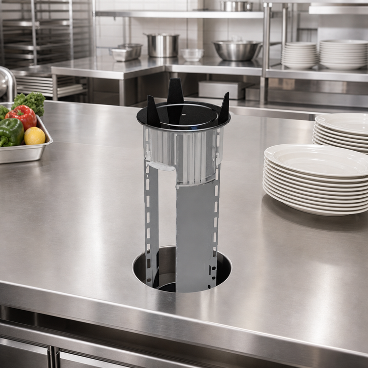 Product image #2 for Atlas Metal Unheated Drop-In Shielded Plate Dispenser for 5-3/4 Inch Plates and Bowls