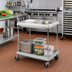 Thumbnail image #2 for Metro Deep Ledge 2-Tier Polymer Utility Bus Cart with Open Base and Adjustable Shelves