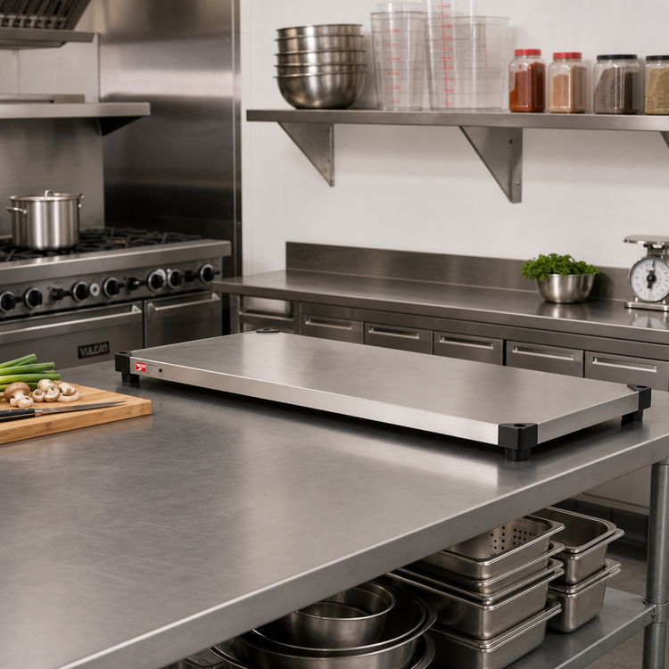 Product image #2 for Metro Super Erecta 60 Inch x 24 Inch 18-Gauge Solid Stainless Steel Shelf with Raised Ship's Edge