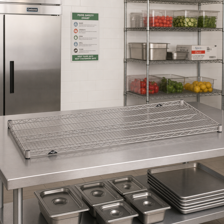 Product image #2 for Metro Super Erecta 54 x 24-Inch Wire Shelf with Metroseal Gray Epoxy Finish and Microban