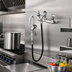 Thumbnail image #2 for T&S Brass Pot and Kettle Filler Wall Mount Mixing Faucet with 36-Inch Hose and Hook Nozzle