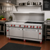 Thumbnail image #2 for American Range 72-Inch Gas Restaurant Range with 36-Inch Griddle, 6 Open Burners, and 2 Storage Bases