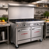 Thumbnail image #2 for Ultimate 48-Inch Gas Restaurant Range with 7 Open Burners, Convection Oven and Cabinet Base