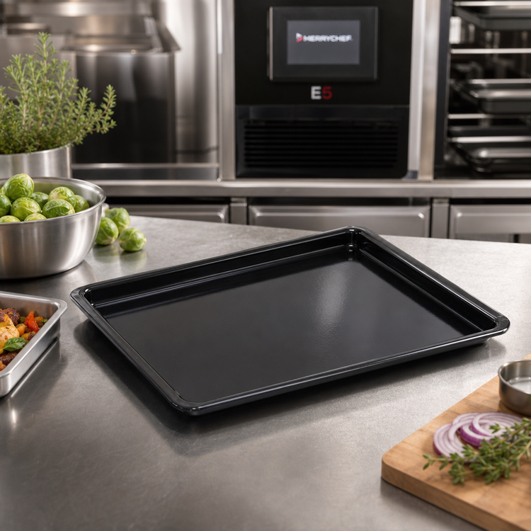 Product image #2 for Merrychef E5 Black Vitreous Baking/Roasting Tray, 1 x 17 x 13.2 Inch