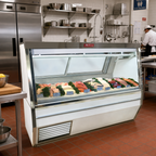 Thumbnail image #2 for Howard-McCray 34N Series R-CFS34N-6-LED 72-Inch Remote Fish/Poultry Service Case with Straight Glass Front and LED Lighting