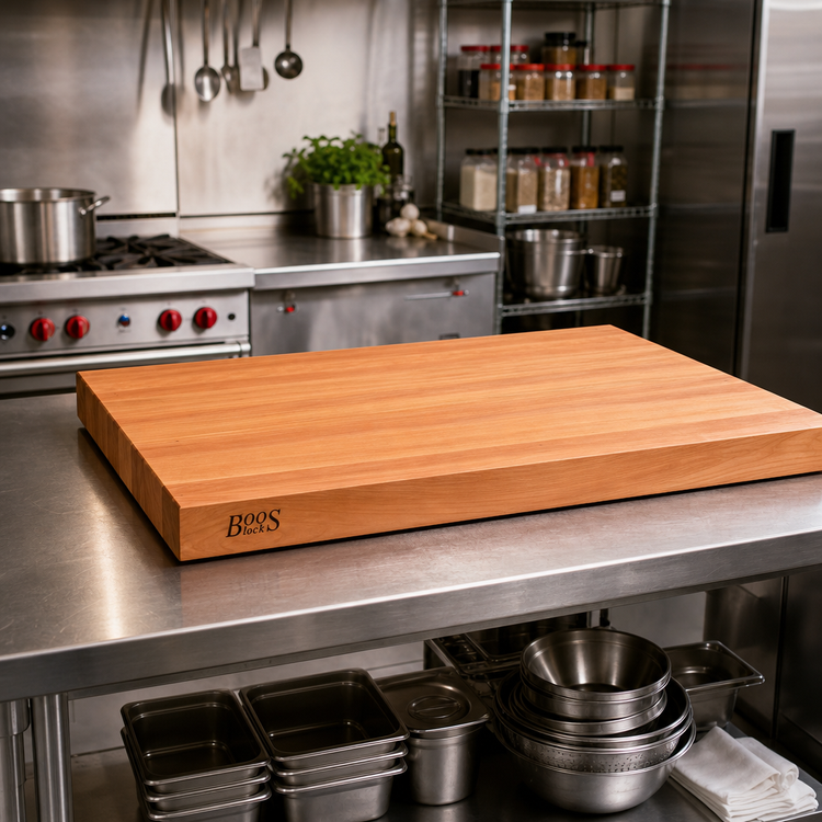Product image #2 for John Boos Boos Block American Cherry Edge Grain Kitchen Countertop, 36 x 27 x 3 Inches, Varnique Finish