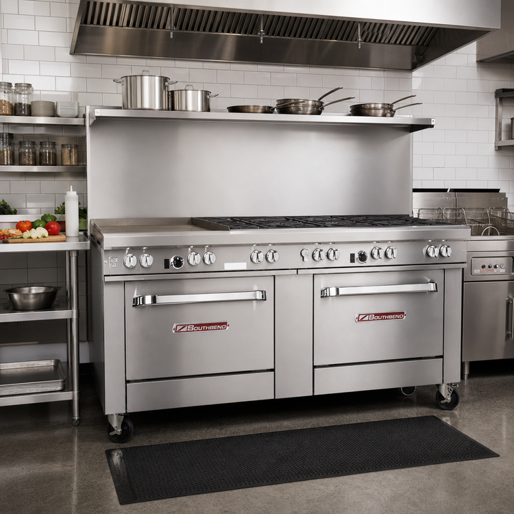 Product image #2 for Southbend Ultimate 72-Inch Gas Restaurant Range with 6 Open Burners, 36-Inch Thermostatic Griddle, and 2 Standard Ovens