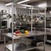 Thumbnail image #2 for John Boos Square Table-Mounted Stainless Steel Pot Rack with 27 Double Hooks