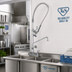 Thumbnail image #2 for T&S Brass EasyInstall Wall-Mount Pre-Rinse Unit with Add-On Faucet, 10-Inch Swing Nozzle, and 44-Inch Hose