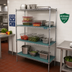 Thumbnail image #2 for QuadPLUS Solid Polymer Shelf Mat with MICROGARD Antimicrobial Protection, 54 x 18 Inches, Green