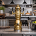 Thumbnail image #2 for Glastender Black Forest 2-Faucet Air-Cooled Countertop Draft Dispensing Tower, Polished Brass