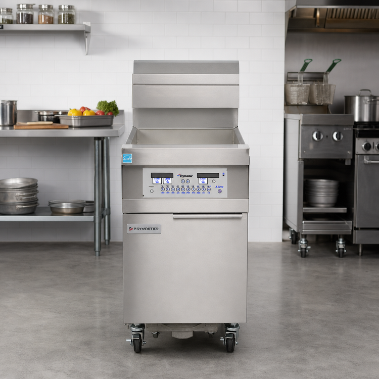 Product image #2 for Frymaster Dean 1814 Oil Conserving Gas Floor Fryer with Built-In Filtration, 63 lb. Capacity