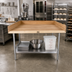 Thumbnail image #2 for BK Resources 72-Inch x 36-Inch Bakers Table with Hard Maple Top and Stainless Steel Undershelf