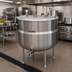 Thumbnail image #2 for Crown DL-150 Stationary Direct Steam 2/3 Jacketed Kettle - 150 Gallon Capacity