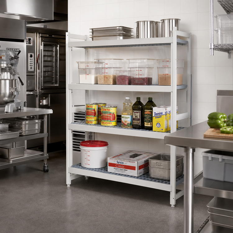 Product image #2 for Fermostock 4-Tier Starter Polymer Shelving Unit, 83 In H x 31 In W x 22 In D