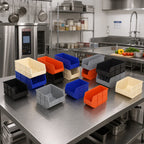 Thumbnail image #2 for Quantum SSB465 Stackable Shelf Bin, 11 W x 18 L x 7 H Inches, Autoclavable Polypropylene Case of 6