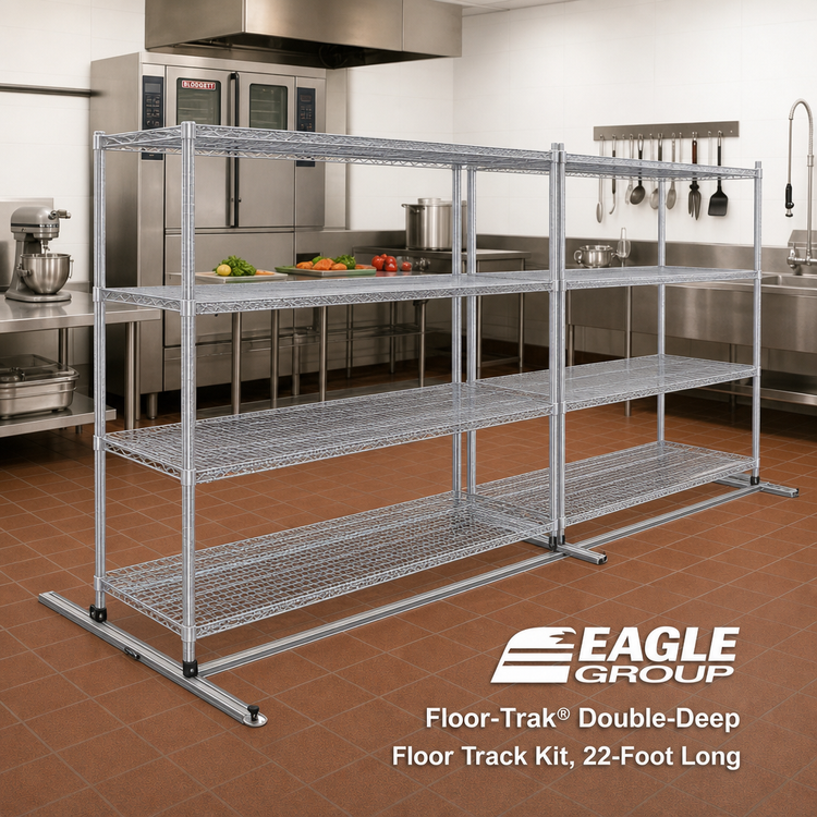 Product image #2 for Eagle Group Floor-Trak Double-Deep Floor Track Kit, 22-Foot Long