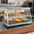 Thumbnail image #2 for Hatco Glo-Ray 45.5-Inch Heated Countertop Food Display Case with Glass Front, 3-Pan Dual Shelf and Humidity