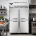 Thumbnail image #2 for Continental Refrigerator D2FNSSHD Designer Line Two-Section Reach-In Freezer with Half-Height Solid Doors