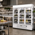 Thumbnail image #3 for Beverage-Air MarketMax Three-Section Bottom-Mount Reach-In Wine Merchandiser with Hinged Glass Doors, White