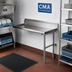 Thumbnail image #2 for CMA Dishmachines CL-36 Clean Straight Dish Table, 36-Inch Right-to-Left, 304 Stainless Steel