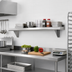 Thumbnail image #2 for Advance Tabco 72-Inch x 10-Inch Wall-Mounted 304 Stainless Steel Shelf, 16 Gauge, Satin Finish