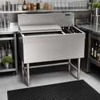 Thumbnail image #2 for Eagle Group Spec-Bar BCT48R-24 48-Inch Underbar Combo Ice Bin and Bottle Unit, 127-lb Capacity, Right-Side Insulated Bottle Compartment