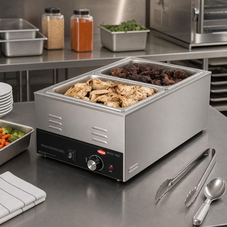Product image #2 for Hatco HW-FUL Countertop Heated Well Food Warmer, Full-Size Pan, Wet/Dry, 120V