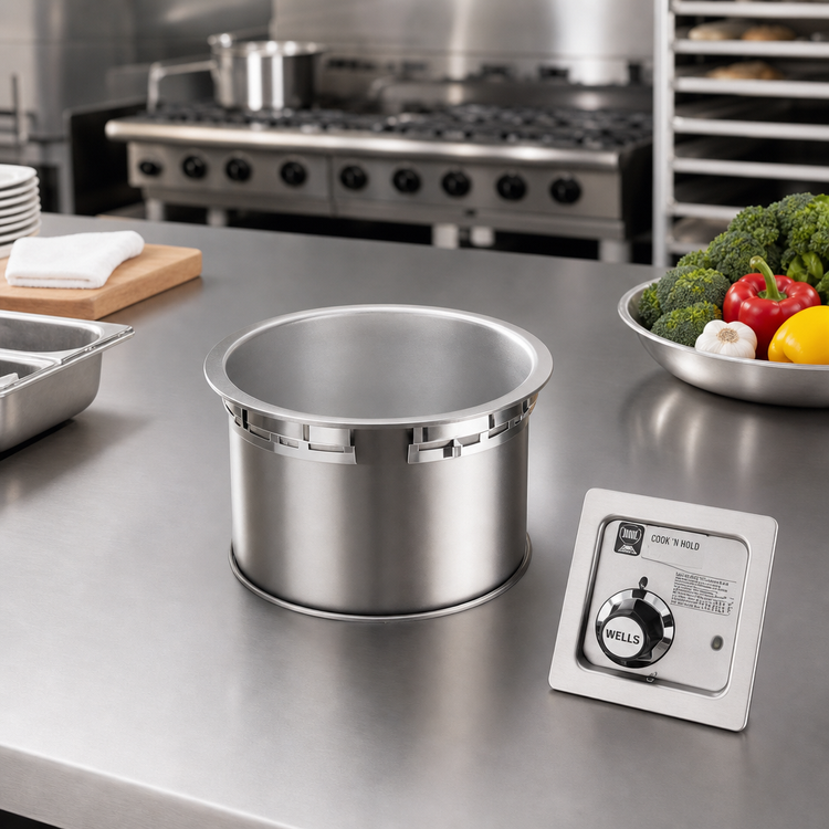 Product image #2 for Wells HW-106D Built-In Electric Cook 'N Hold Hot Well Warmer for 11 Qt Round Insert
