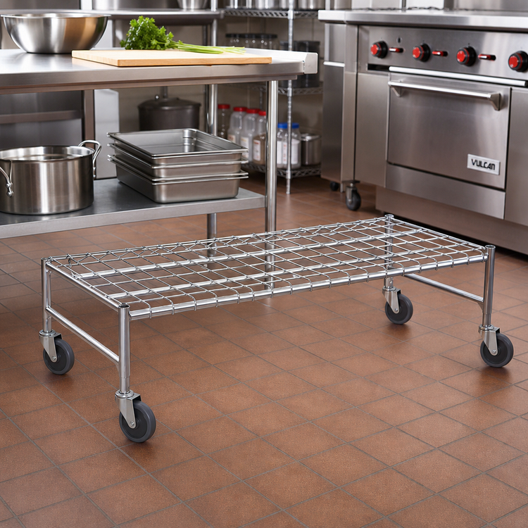 Product image #2 for Eagle Group MDR1860-C Mobile Chrome Wire Dunnage Rack, 60 x 18 x 14 Inches, 800 lb Capacity