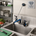 Thumbnail image #2 for T&S Brass B-0660-RGH 8-Inch Wall Mount Service Sink Faucet with Pail Hook Spout