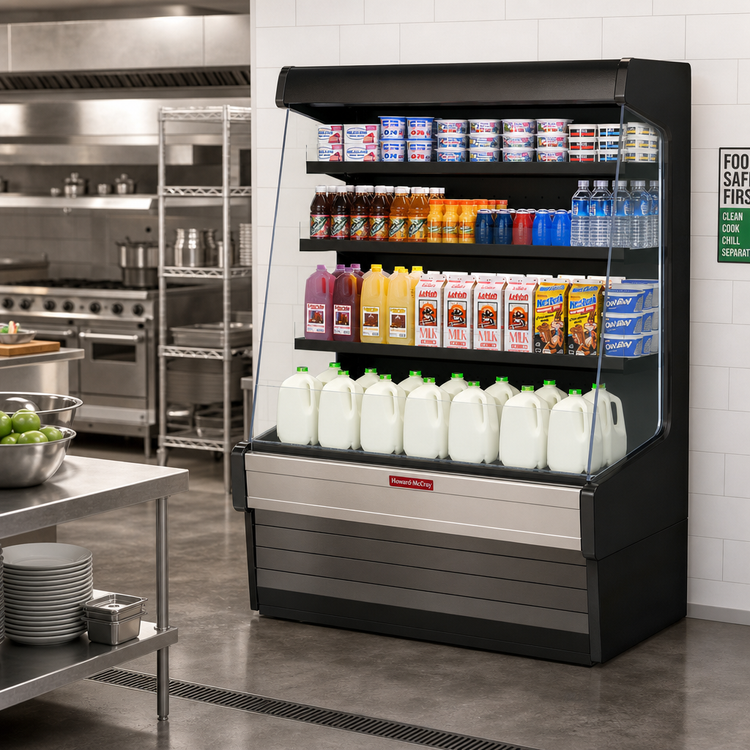 Product image #2 for Howard-McCray 30E Series Remote Multi-Purpose Open Merchandiser, Stainless Steel