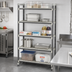 Thumbnail image #2 for Cambro Camshelving Elements XTRA High Density Top Rail Stationary Starter Unit, 21 x 48 x 81 Inches, 5-Tier, Speckled Gray
