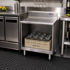 Thumbnail image #2 for Eagle Group 2200 Series WBGR12-22 Stainless Steel Underbar Glass Rack Storage Unit, Recessed Worktop, Open Front, 12 x 24 Inches